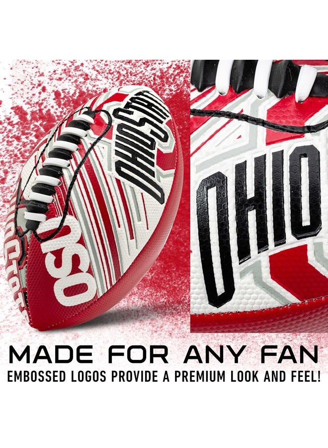 Franklin Sports Ohio State Football - Youth Mini Football - 8.5" Football- SPACELACE Easy Grip Texture- Perfect for Kids ! - Image 2