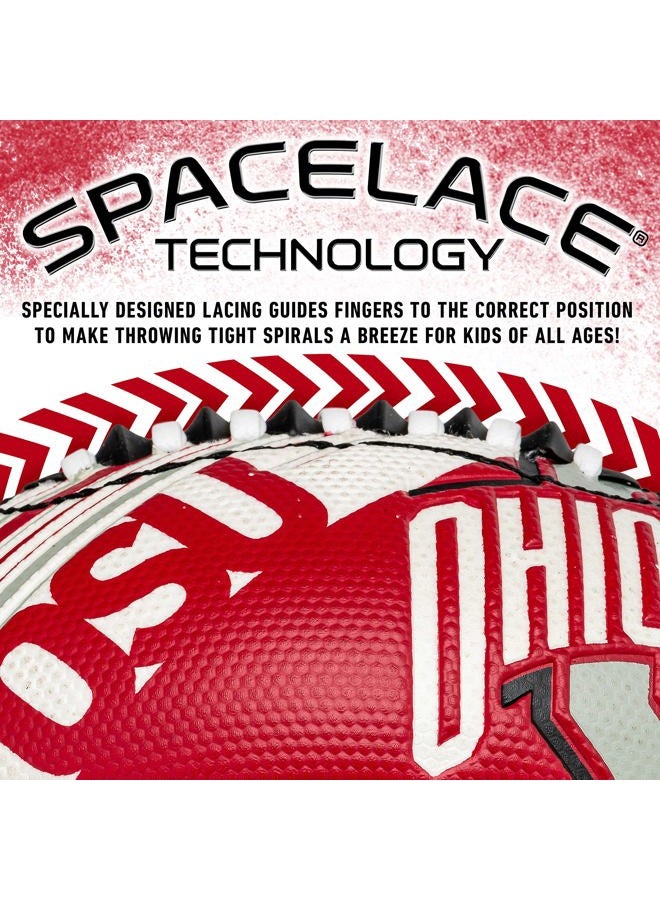 Franklin Sports Ohio State Football - Youth Mini Football - 8.5" Football- SPACELACE Easy Grip Texture- Perfect for Kids ! - Image 4