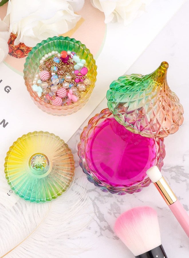 TOROKOM 2Pcs Dappen Dish for Acrylic Nails Monomer Dish with Lids Colorful Nail Cup Jars for Liquid Powder Dishes Glass Damping Dapping Dish Containers - Image 5