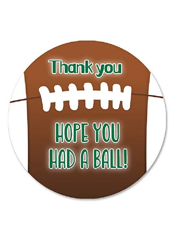 MAGJUCHE - Football Themed Thank You Stickers 40 2 Inch Baby Shower Birthday Party Favor Sticker Labels - Image 1