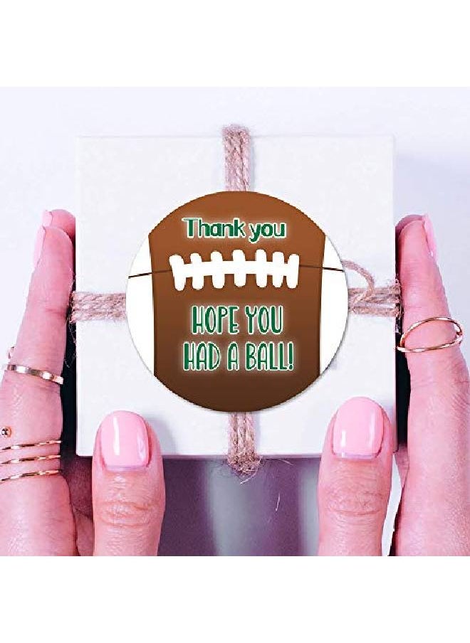 MAGJUCHE - Football Themed Thank You Stickers 40 2 Inch Baby Shower Birthday Party Favor Sticker Labels - Image 1