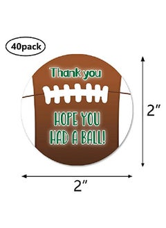 MAGJUCHE Football Themed Thank You Stickers 40 2 Inch Baby Shower Birthday Party Favor Sticker Labels  - Image 4