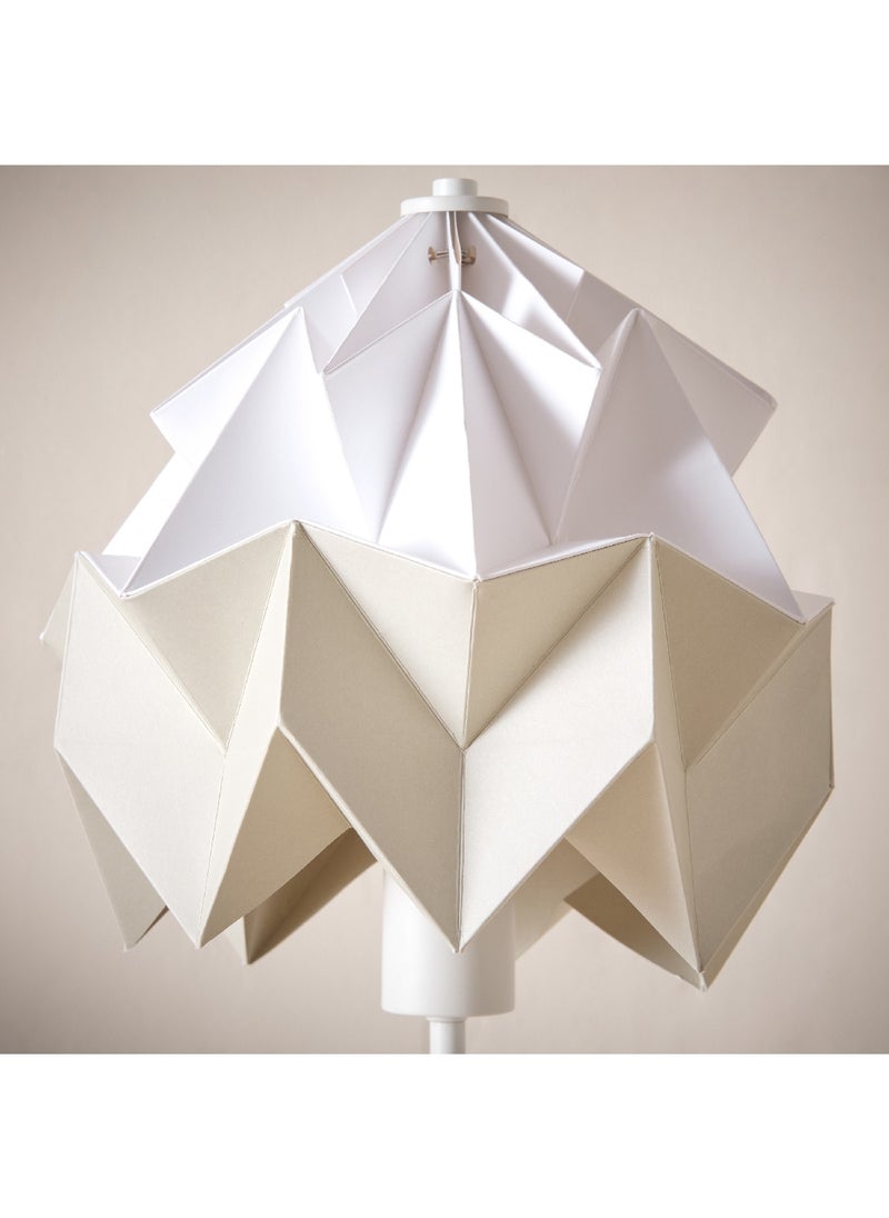 Home Box مصباح طاولة تاشا الورقي مع قاعدة معدنية وظل 25 × 42 × 25 سم  - Image 3