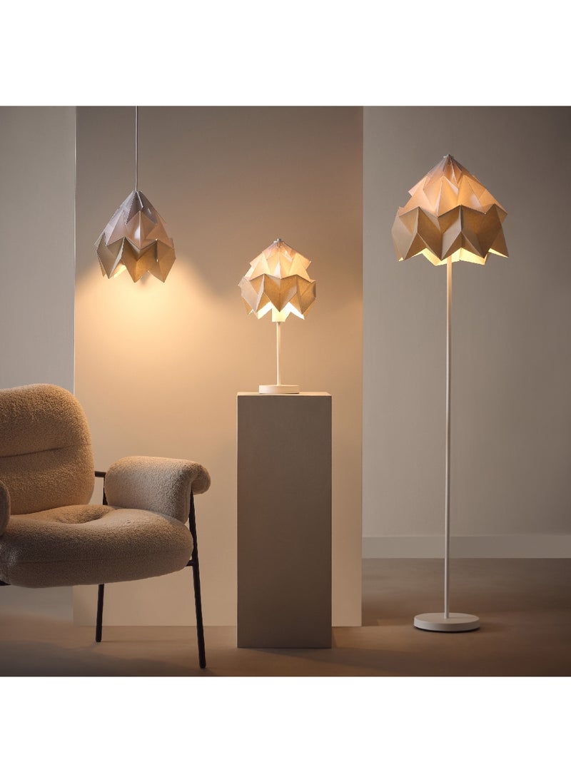 Home Box مصباح طاولة تاشا الورقي مع قاعدة معدنية وظل 25 × 42 × 25 سم  - Image 4