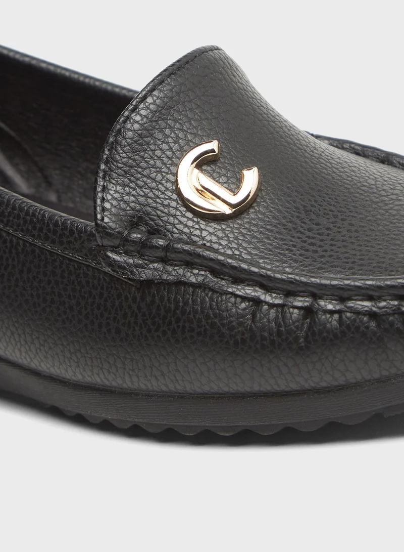 Le Confort Ankle Strap Mid Heel Loafers