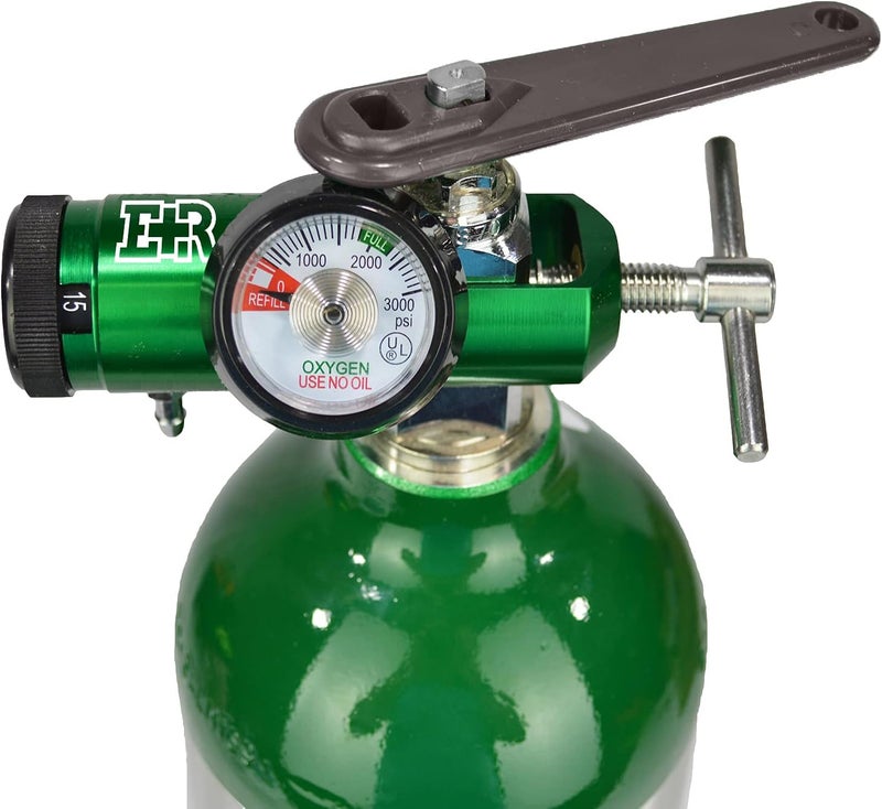 Ever Ready First Aid Oxygen Regulator CGA870 Gauge Flow Rate with Wrench Key 015LPM - Image 2