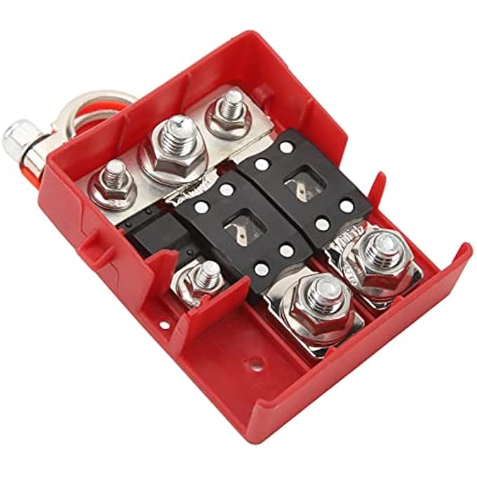 كينسو كتلة فيوزات طرفية للبطارية 32 فولت 400 أمبير مع 3 مقابس فيوزات 2 × 400 أمبير و1 × 30 أمبير للقوافل RVs - Image 1