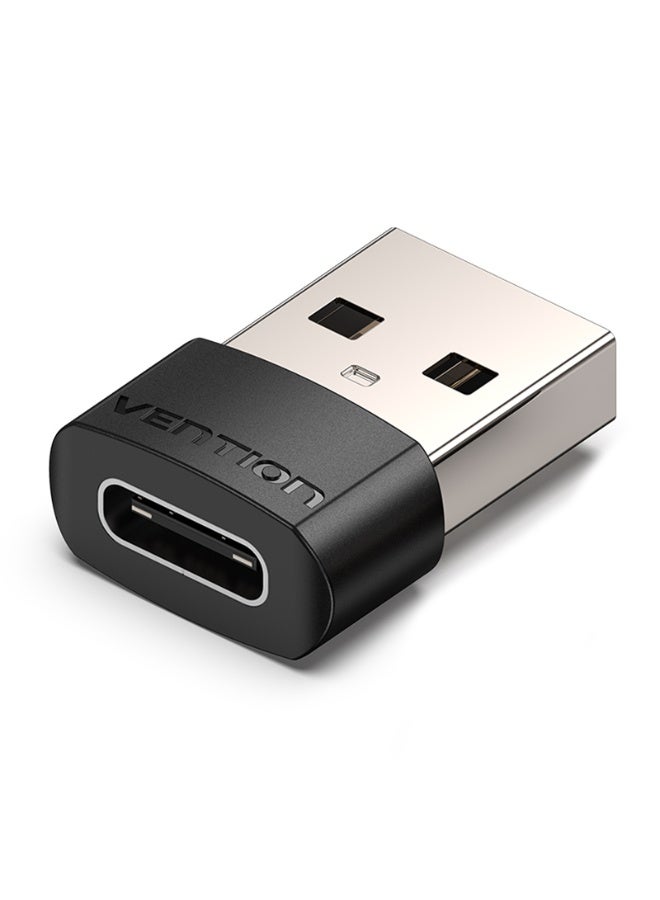 VENTION USB 2.0 Male to USB-C Female Adapter Black PVC Type Model # CDWB0 - Image 1