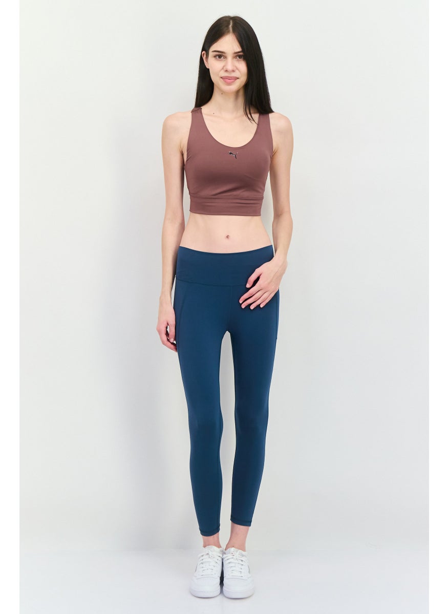 PUMA Women Brand Logo Padded Sports Bra, Dusty Plum  - Image 4