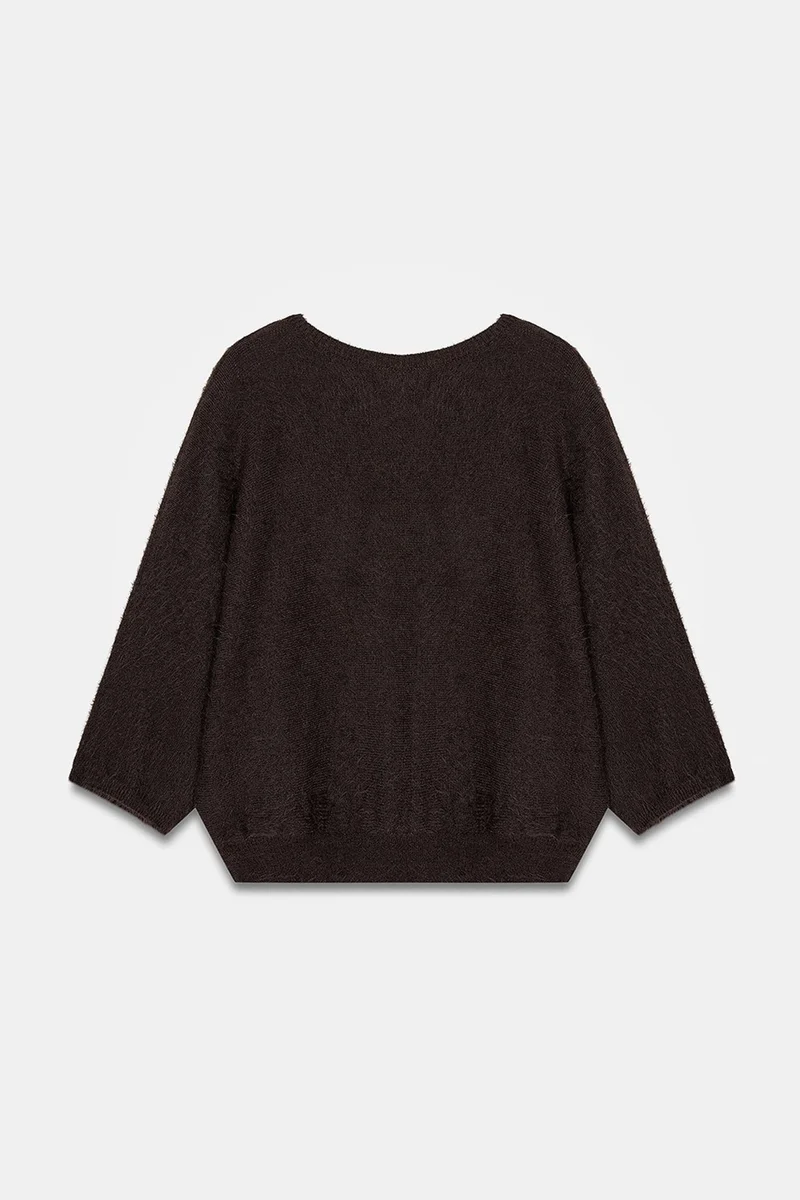 Dilvin Coffee Brown DILVIN Women's Wool Blend Sweater for Women | Best Price UAE