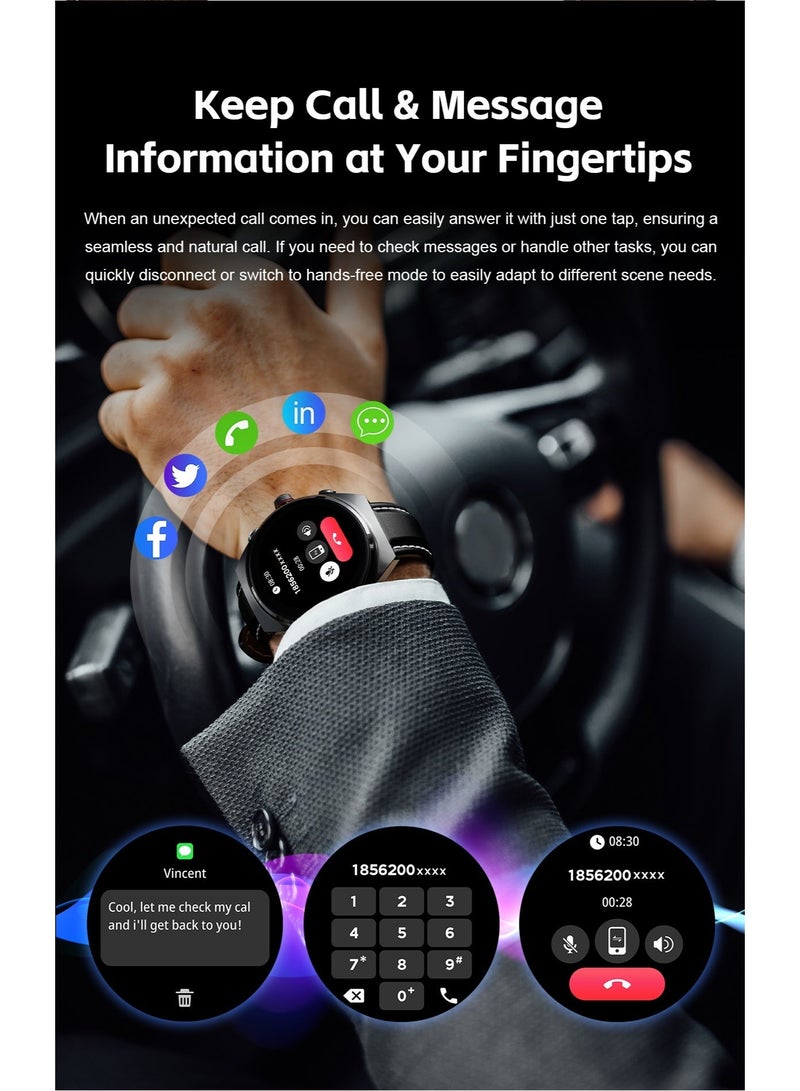 ميرلين ساعة Merlin Actilife الذكية مزودة بسماعات بلوتوث مدمجة، وشاشة TFT مقاس 2 بوصة، وأكثر من 100 وضع رياضي، ومراقب معدل ضربات القلب وتقلب معدل ضربات القلب، وتتبع النوم، ومكالمات TWS، ومقاومة للماء - ضمان لمدة عامين - Image 3