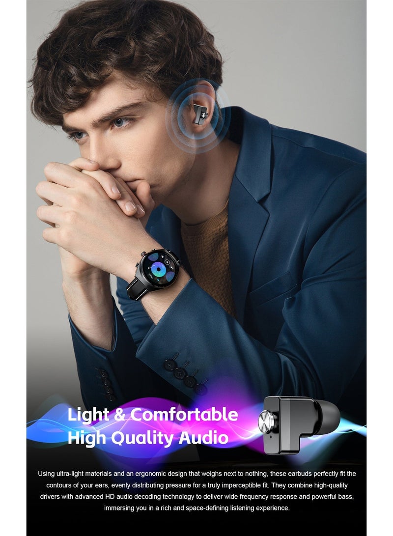 ميرلين ساعة Merlin Actilife الذكية مزودة بسماعات بلوتوث مدمجة، وشاشة TFT مقاس 2 بوصة، وأكثر من 100 وضع رياضي، ومراقب معدل ضربات القلب وتقلب معدل ضربات القلب، وتتبع النوم، ومكالمات TWS، ومقاومة للماء - ضمان لمدة عامين - Image 4