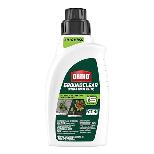 Ortho GroundClear Weed and Grass Killer2 Concentrate, Kills Dandelions, Chickweed, Crabgrass, Moss and More in Patios and Landscapes, OMRI Listed, 32 fl. oz. - Image 1