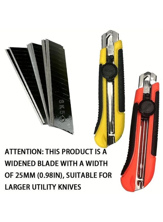 10 Pcs Heavy Duty 25mm Retractable Craft Blades For DIY And Carpentry - Image 4