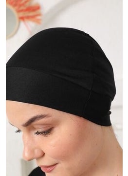 Medipek Purple Piping Semi-Covered Hijab Swimsuit Black  - Image 4