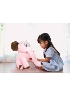 Toto Toys Cute Elephant Super Soft Stuffed Plush Toy For Kids,Boys & Girls -Pink And Brown Size 27 cm  - Image 5