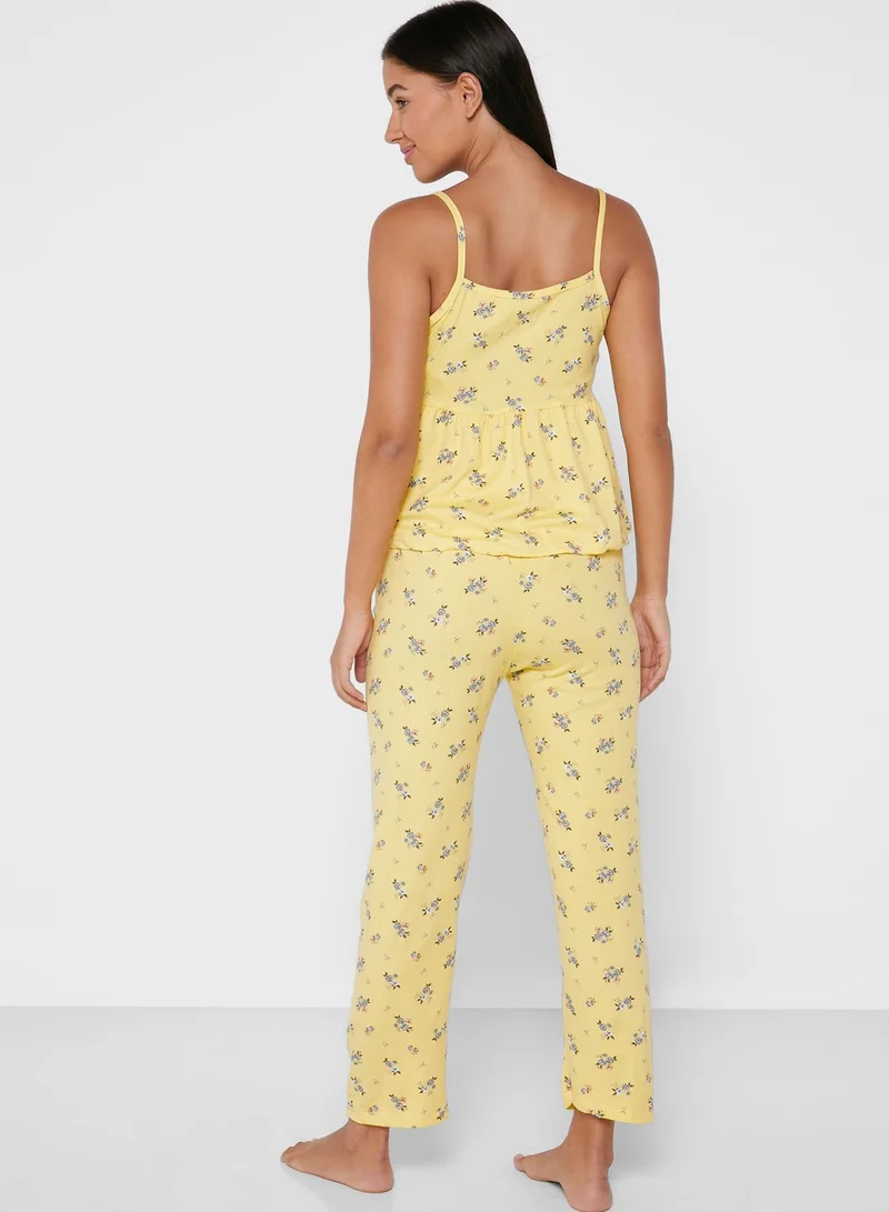 Ginger 3 Pieces Printed Pyjama Set