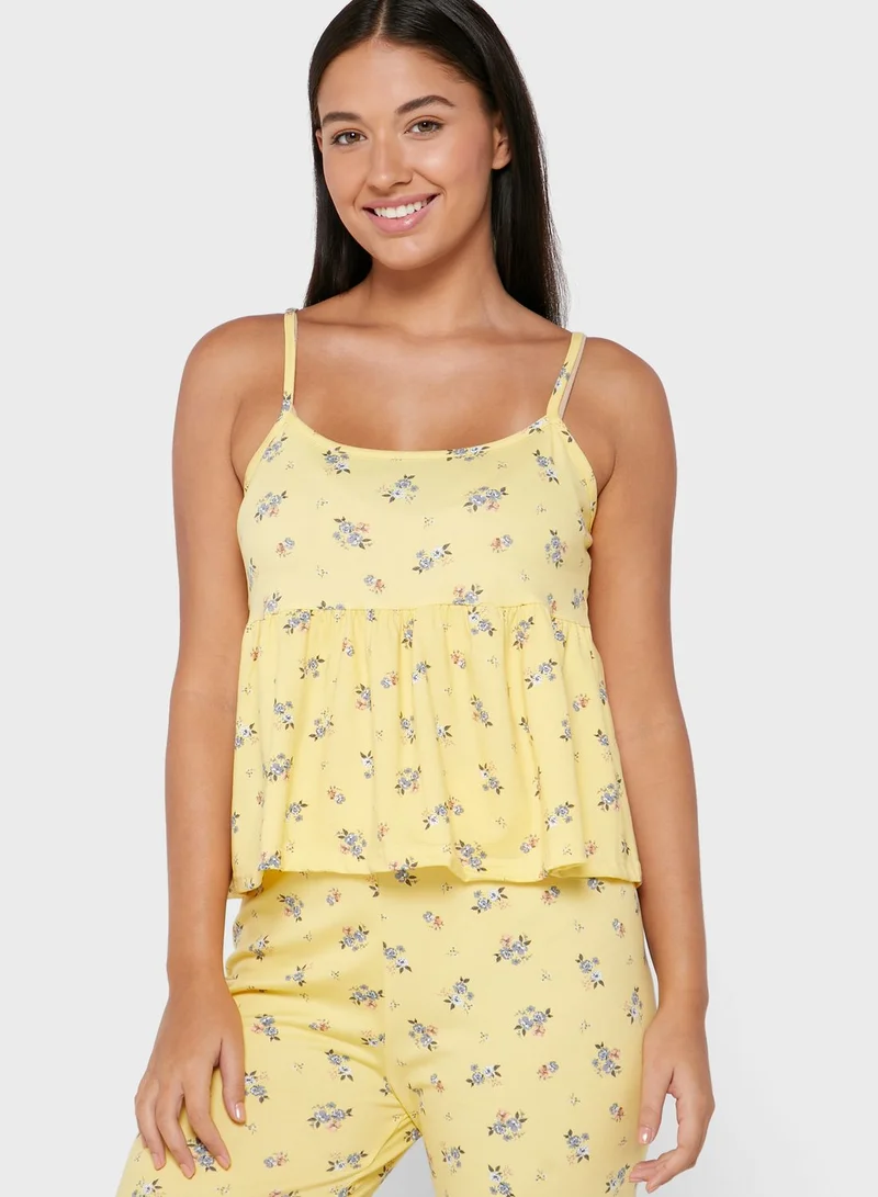 Ginger 3 Pieces Printed Pyjama Set