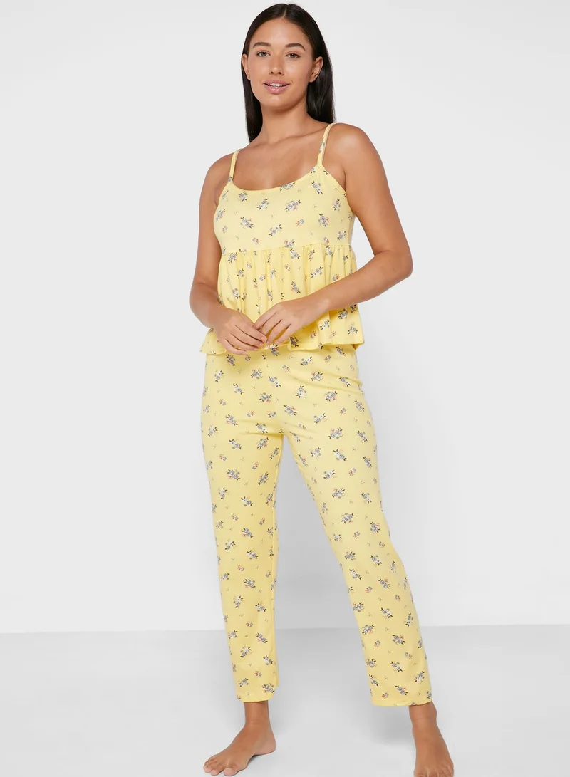 Ginger 3 Pieces Printed Pyjama Set