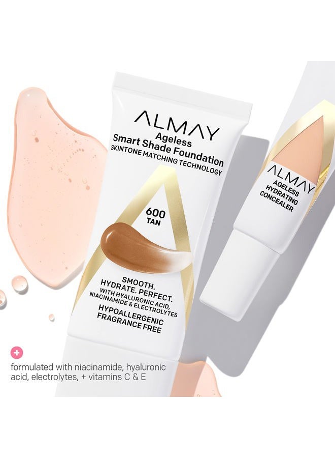 Almay Anti-Aging Concealer, Face Makeup with Hyaluronic Acid, Niacinamide, Vitamin C & E, Hypoallergenic-Fragrance Free, 010 Light, 0.37 Fl Oz (Pack of 1) - Image 4
