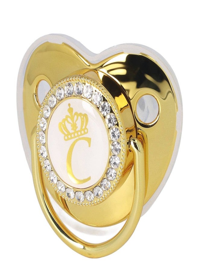 GLOGLOW لهاية أطفال ومشابك، لهّاية ذهبية مكونة من 26 حرف للأطفال الرضع من الأولاد والبنات من 6-18 شهر، تصميم متين خالي من BPA للاستخدام في المنزل والسفر - Image 1