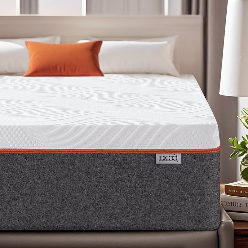Single Mattress, 15cm Gel Memory Foam Mattress, Cooling Single Bed Mattresses for Pressure Relief, Medium Mattress with Removable Cover, 90X190X15CM - Image 2