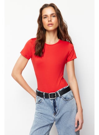 Red Short Sleeve Elastic Snap Knitted Bodysuit TWOSS24BD00034 - pzsku/Z7E1B1671F5133D66CDDBZ/45/_/1730941075/c390225f-fca2-40f5-ba31-72ddaeb79cc5