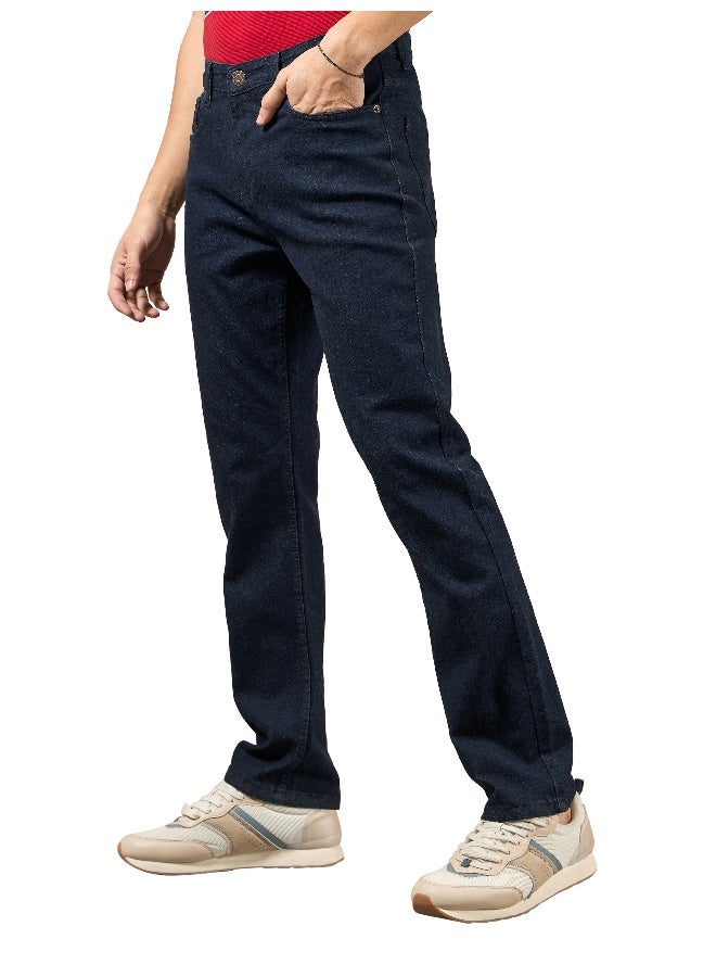 Beyoung cotton lycra Dark Navy Blue Regular Fit Jeans for men - Image 3