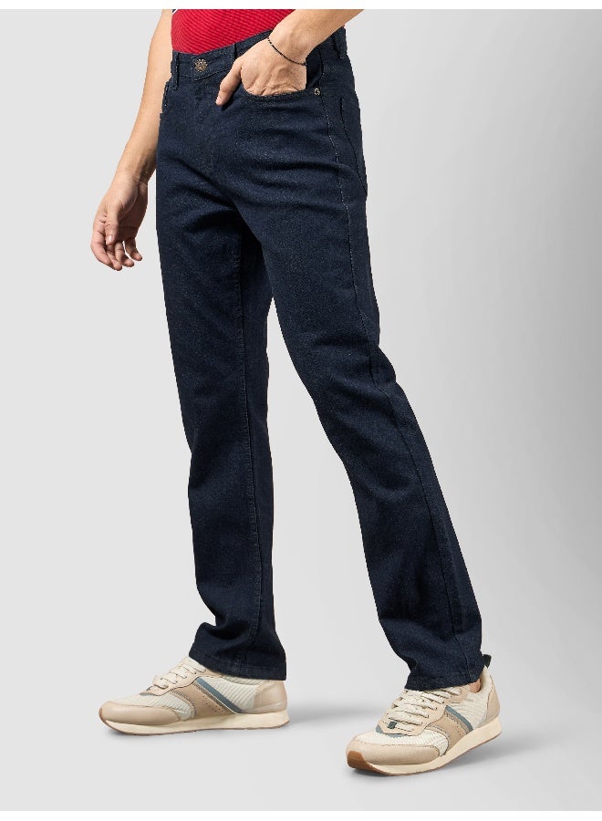 Beyoung cotton lycra Dark Navy Blue Regular Fit Jeans for men - Image 1