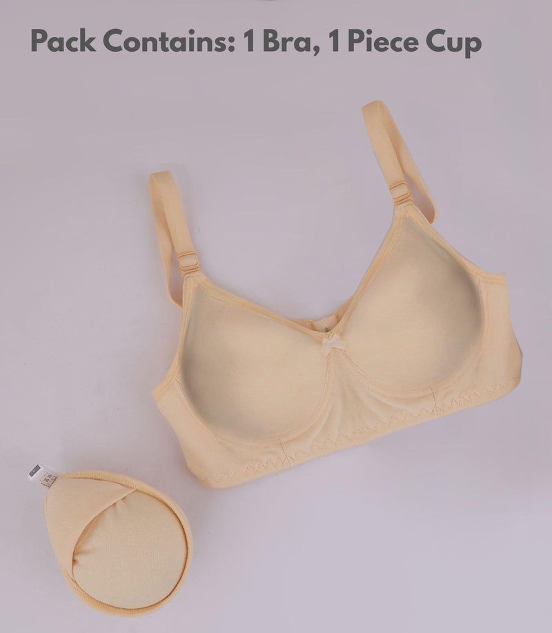 Fabme Mastectomy Cancer Pocket Bra with One Micro Fiber Filled Adjustable Pad | Cotton Bra - Image 5