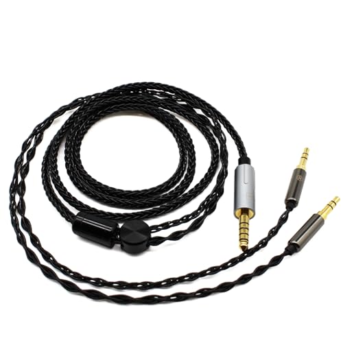 Youkamoo 4.4mm Balanced Headphone Replacement Cable Compatible for Hifiman Sundara, Ananda, Arya, HE400SE, HE4XX, HE-400i Headphones (Dual 3.5mm Male Version) 6.6 ft 2m - Image 4