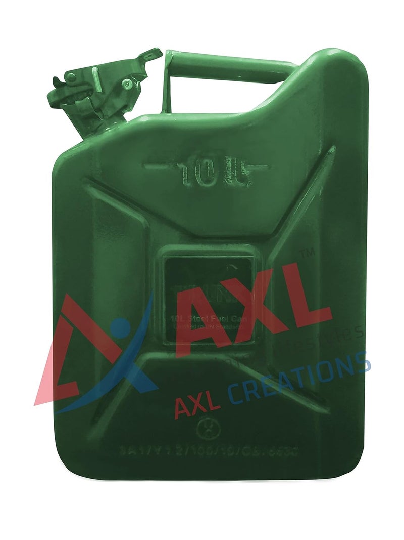 AXL's Trunk UN certified Fuel Steel Jerry Can for Petrol/diesel/kerosene Storage (10 Litres) - Image 1