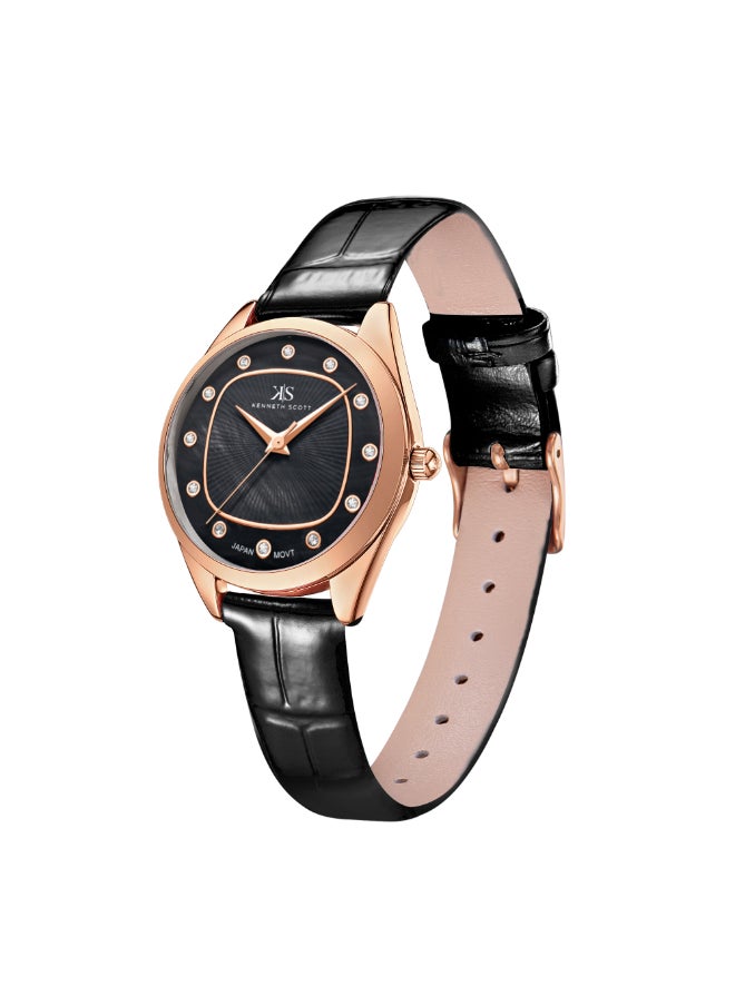 KENNETH SCOTT Women's Polyurethane Analog Watch K24508-RLBB - 31 mm  - Image 2