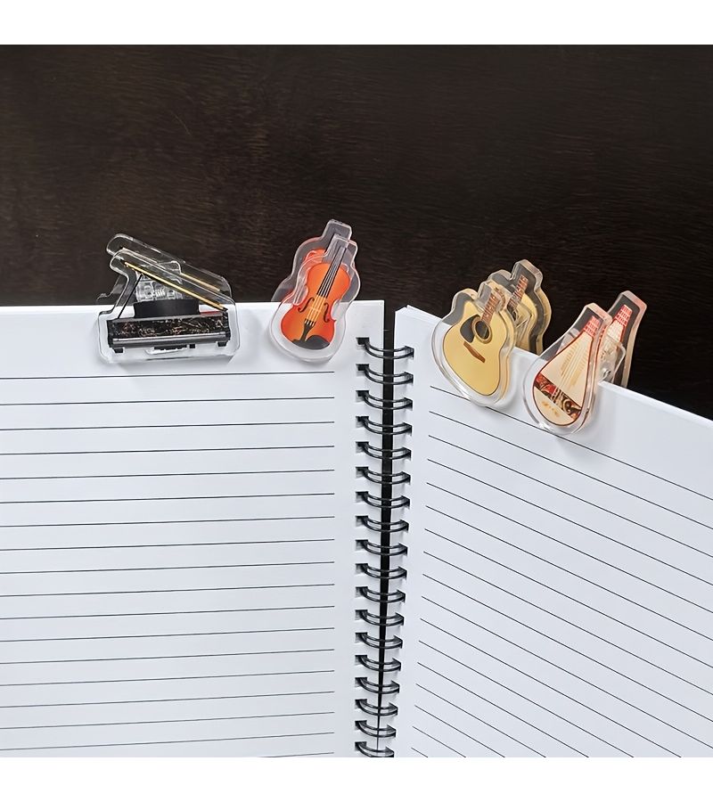 Violin Mini Sheet Music Clips 4 Pack for Music Holders Page Organizers Musicians Teachers - Image 3