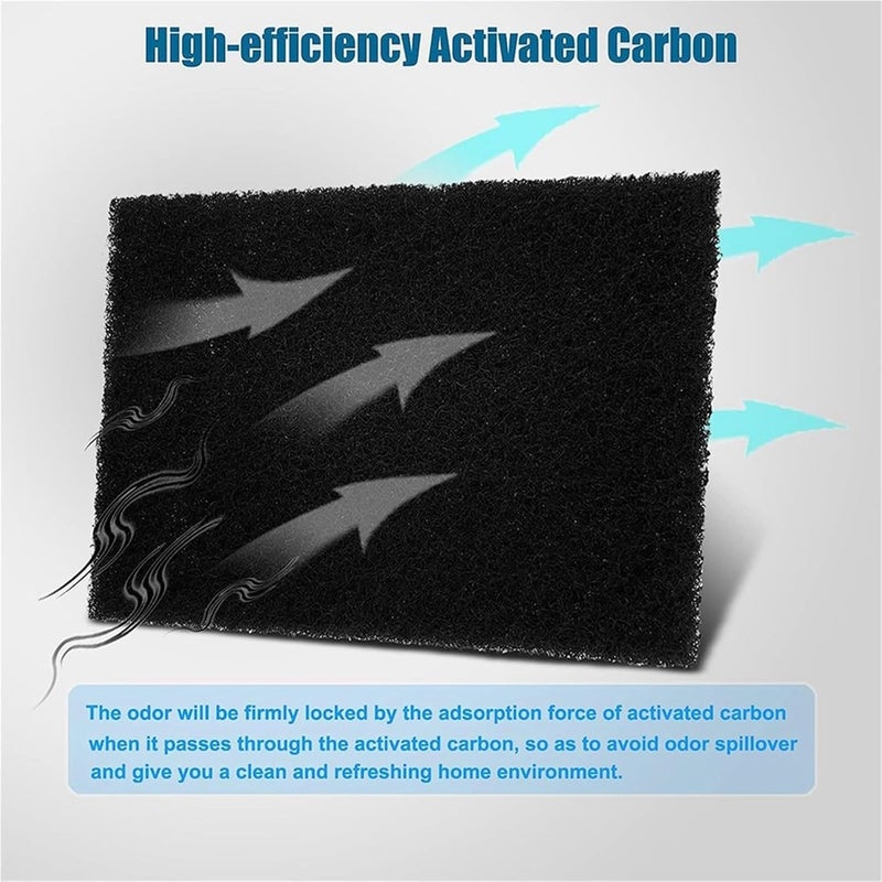 Compost Bin Filters 24Pack Trash Can Absorbing Filters, Activated Charcoal Purifying for Cans, Compost Buckets-Rectangle - Image 5