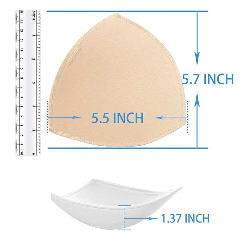 TopBine Bra Pads Inserts (3 Pairs B/C 3 Color, B/C) - Image 2