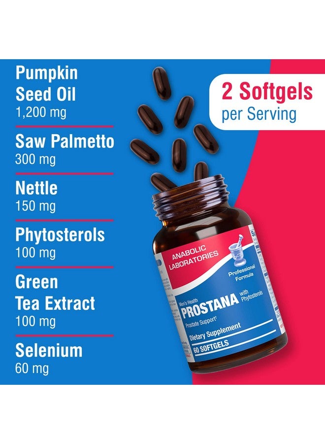 Anabolic Laboratories Mens Prostate Health Supplements - 60 Softgels with 1,200 mg Pumpkin Seed Oil and 300 mg Saw Palmetto Prostate Supplement - Prostana Health Support - Image 3