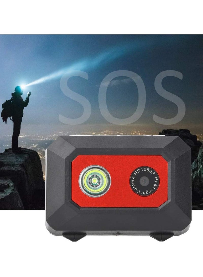 Head Mounted Sports Camera, Lightweight And Durable Night Vision Outdoor Camera, High Definition Traveling Camcorder With Headlamp For Outdoor Sports, (Black) - Image 3