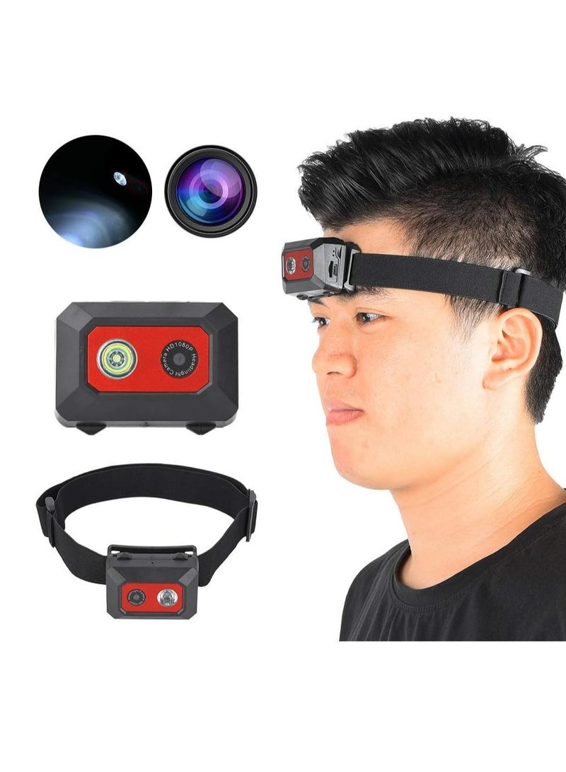 Head Mounted Sports Camera, Lightweight And Durable Night Vision Outdoor Camera, High Definition Traveling Camcorder With Headlamp For Outdoor Sports, (Black) - Image 2