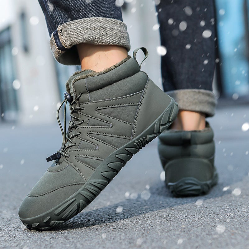 Cotton Boots Winter New Cotton Shoes Fleece-Lined Thickened Plus Size Lovers Casual Snow Boots - Image 5
