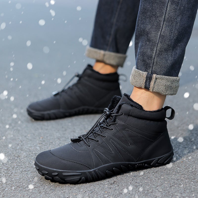 Cotton Boots Winter New Cotton Shoes Fleece-Lined Thickened Plus Size Lovers Casual Snow Boots - Image 3