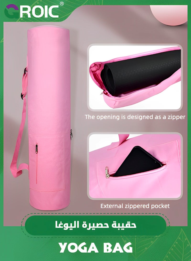 GROIC Yoga Mat Bag with Bottom Pocket,Exercise Yoga Mat Carrier Multi-Functional Storage Bag,Yoga Gym Bag,Yoga Mat Carrier Bag for Class Workout Park - Image 2