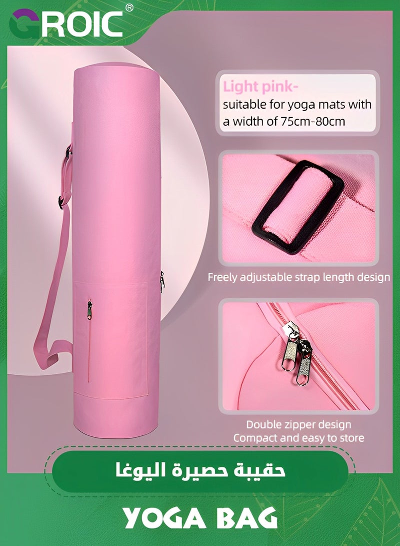 GROIC Yoga Mat Bag with Bottom Pocket,Exercise Yoga Mat Carrier Multi-Functional Storage Bag,Yoga Gym Bag,Yoga Mat Carrier Bag for Class Workout Park - Image 3