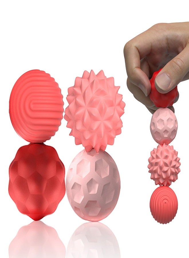 LACEVINE Valentines Gifts for Him Silicone Magnetic Balls Fidget Toys for Adults & Teens, 4PCS Stress Relief Sensory Toys for Autism ADHD Anxiety Fun Textures Gadgets Office Desk Toy for Kids Adults（4 Pink） - Image 1