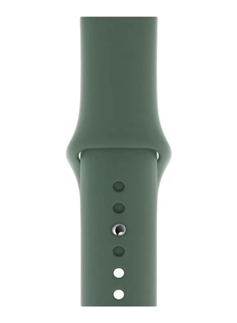 Apple Watch Band , Silicone Apple Watch Strap for Apple Watch Series 7 / 6 / SE / 5 /42 / 44 / 45 mm Green - Image 2
