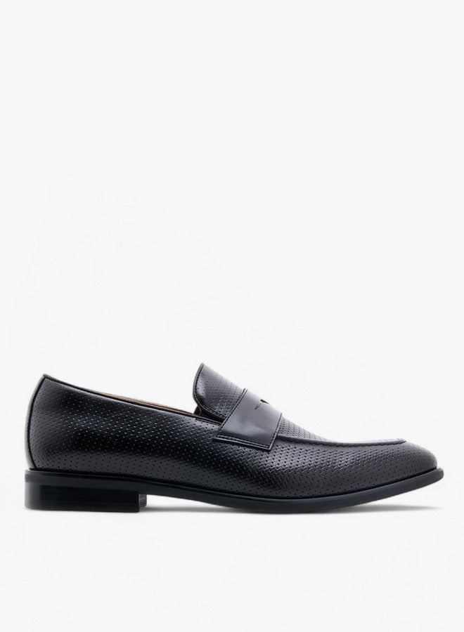 DUCHINI Men's Textured Slip-On Loafers  - Image 3