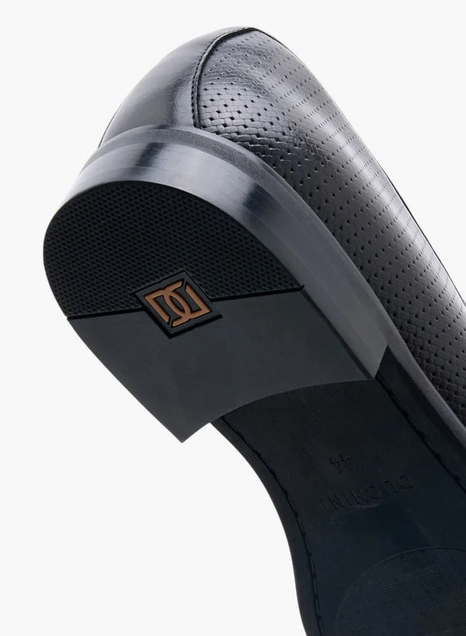 DUCHINI Men's Textured Slip-On Loafers