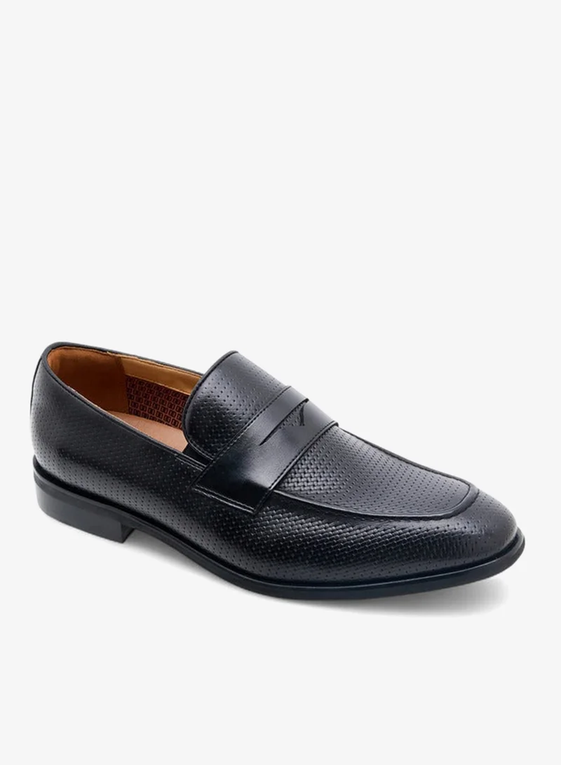 DUCHINI Men's Textured Slip-On Loafers