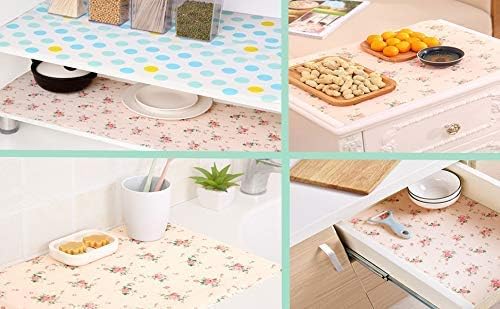 Entraxa Anti Slip PVC Waterproof Place Mat for Kitchen Cupboard Liners, Refrigerator, Table, 30X300 cm, Multi Color - Image 3