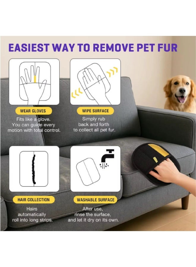 Pet Hair Removal Glove For Cat & Dog (Reusable) - Image 3